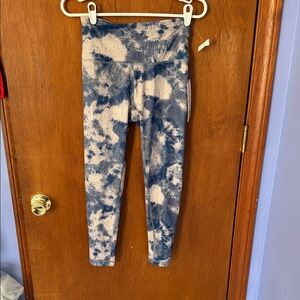 Women's Blue Tie-Dye Leggings